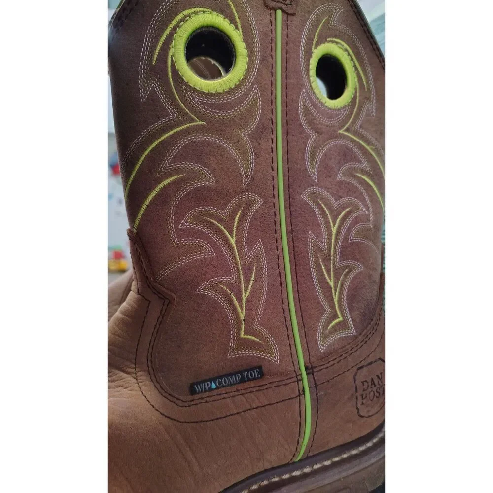 Dan Post Men's Storms Eye Waterproof EH Western Work Boots 8M